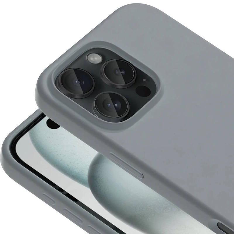 Apple iPhone 16 Pro Kılıf M-safe Şarj Özellikli Sıvı Teknolojili Silinebilir Sert Zore Kivi Kapak