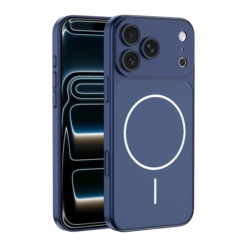 Apple iPhone 16 Pro Kılıf Zore M-Safe Şarj Özellikli Kamera Korumalı Spark Kapak