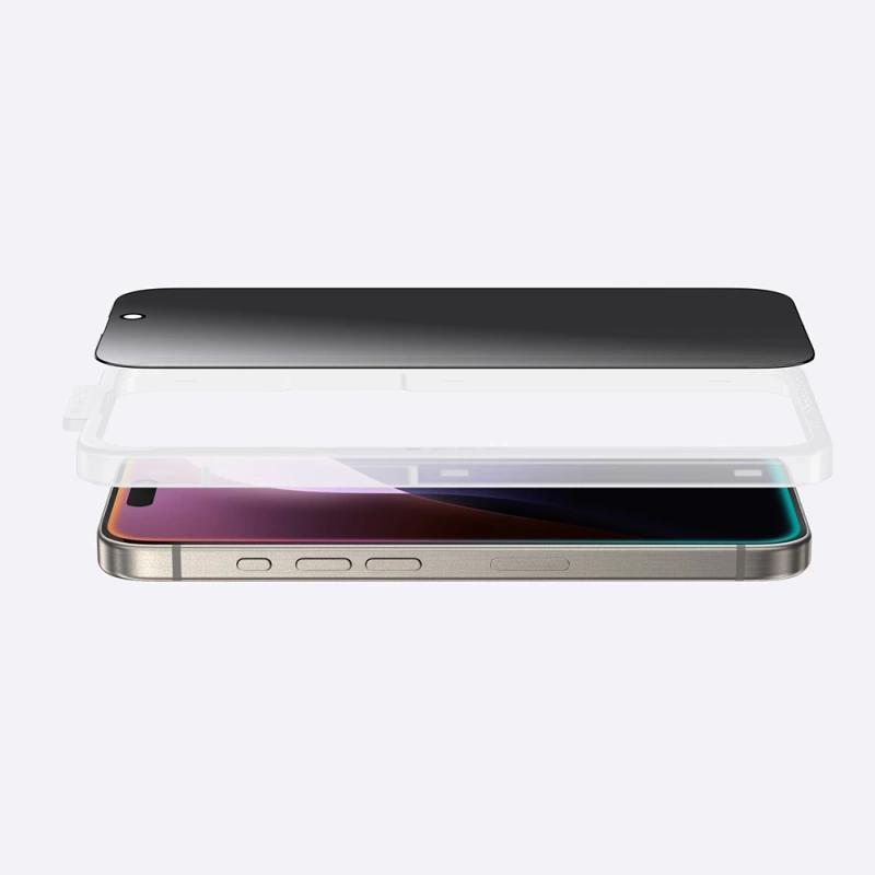 Apple iPhone 16 Pro Max Amazingthing Radix Privacy Parmak İzi Bırakmayan Temperli Cam Ekran Koruyucu