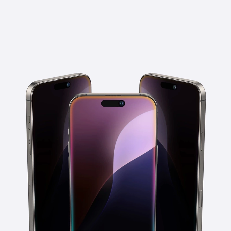 Apple iPhone 16 Pro Max Amazingthing Titan Privacy Parmak İzi Bırakmayan Temperli Cam Ekran Koruyucu