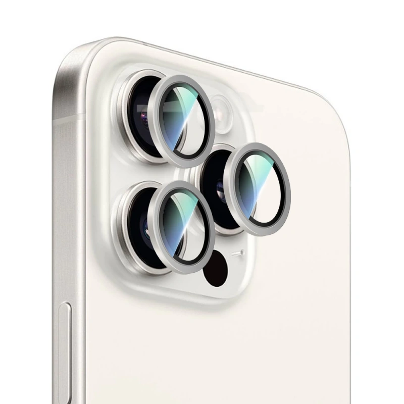 Apple iPhone 16 Pro Max CaseWorld Alloy Serisi Oleofobik Anti Reflective Kamera Lens Koruyucu