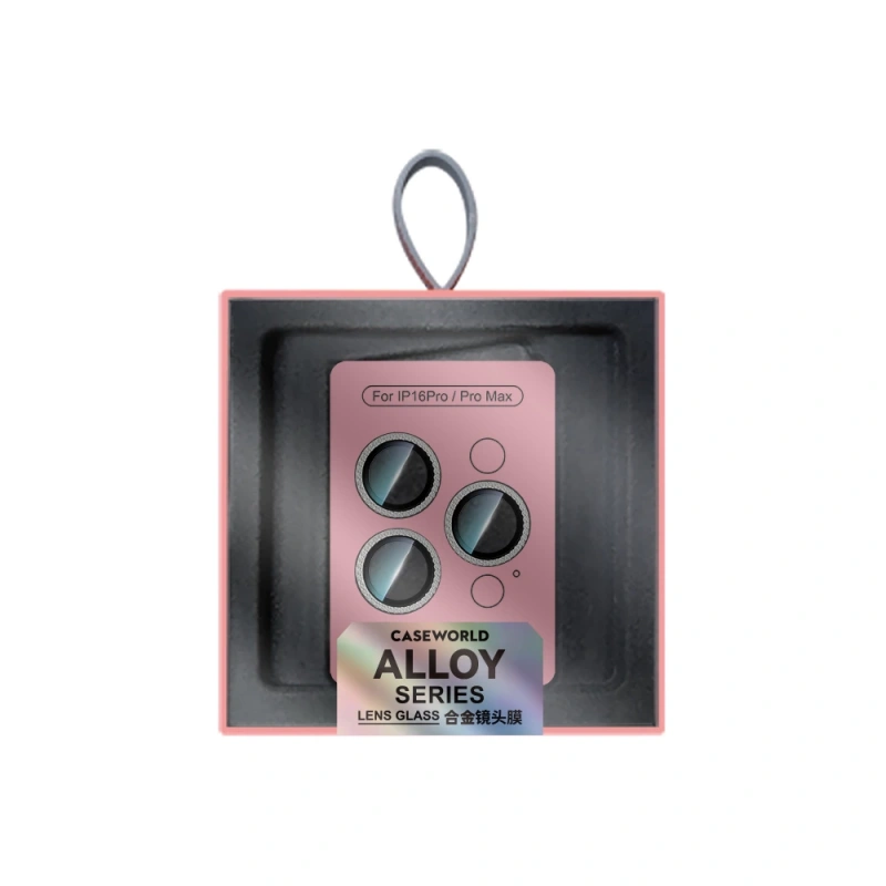 Apple iPhone 16 Pro Max CaseWorld Alloy Sparkling Diamond Serisi Taşlı Lens Koruyucu