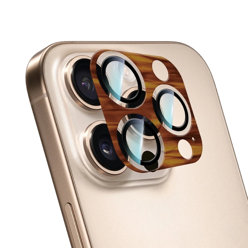 Apple iPhone 16 Pro Max CaseWorld Crystal Color Serisi Full Kamera Lens Koruyucu