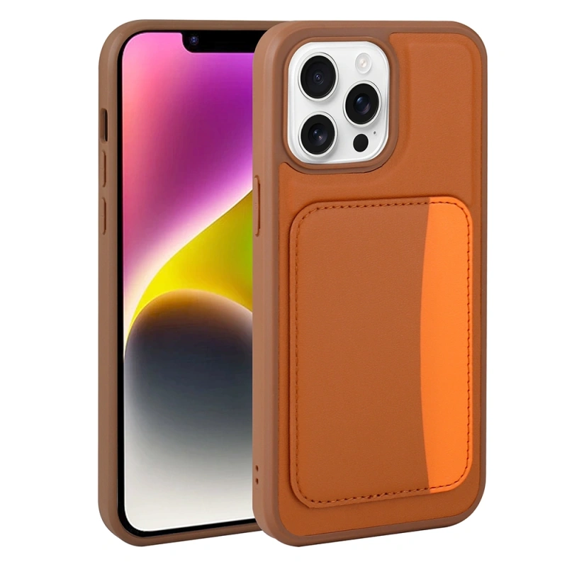 Apple iPhone 16 Pro Max Kılıf Kartlıklı Zore X-Kart Silikon Kapak