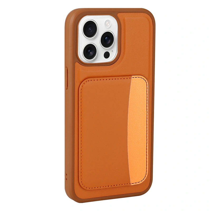 Apple iPhone 16 Pro Max Kılıf Kartlıklı Zore X-Kart Silikon Kapak