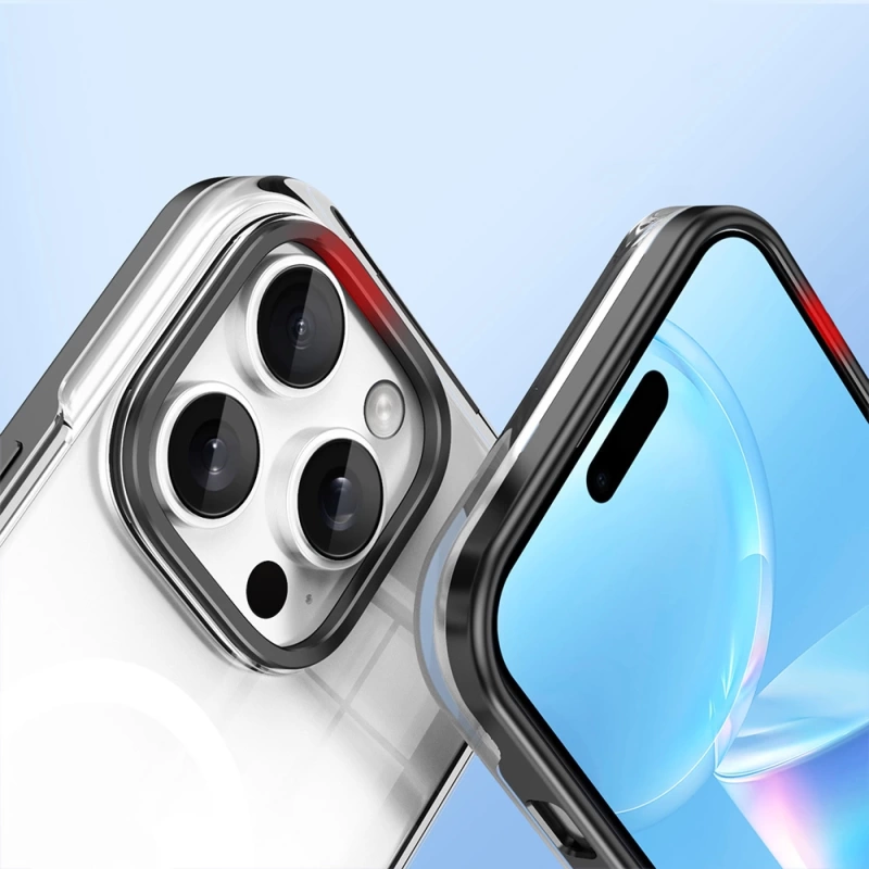 Apple iPhone 16 Pro Max Kılıf M-safe Şarj Özellikli Çıkarılabilir Arka Yüzeyli Zore Polar Kapak