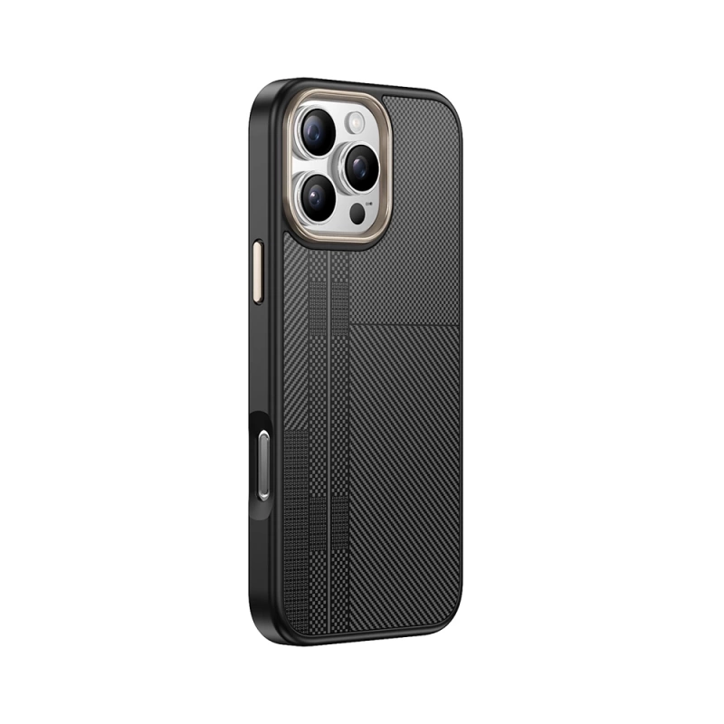 Apple iPhone 16 Pro Max Kılıf M-safe Şarj Özellikli Karbon Fiber Görünümlü Zore Antina Kapak