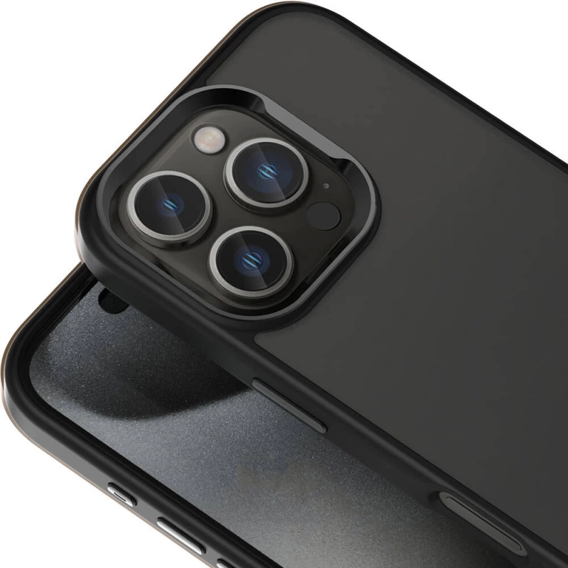 Apple iPhone 16 Pro Max Kılıf M-safe Şarj Özellikli Parlak Kamera Çerçeveli Zore Kost Kapak