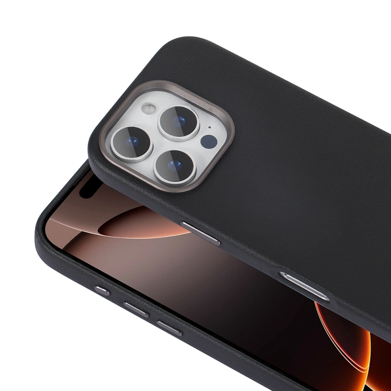 Apple iPhone 16 Pro Max Kılıf M-safe Şarj Özellikli PU Deri Zore Adora Kapak