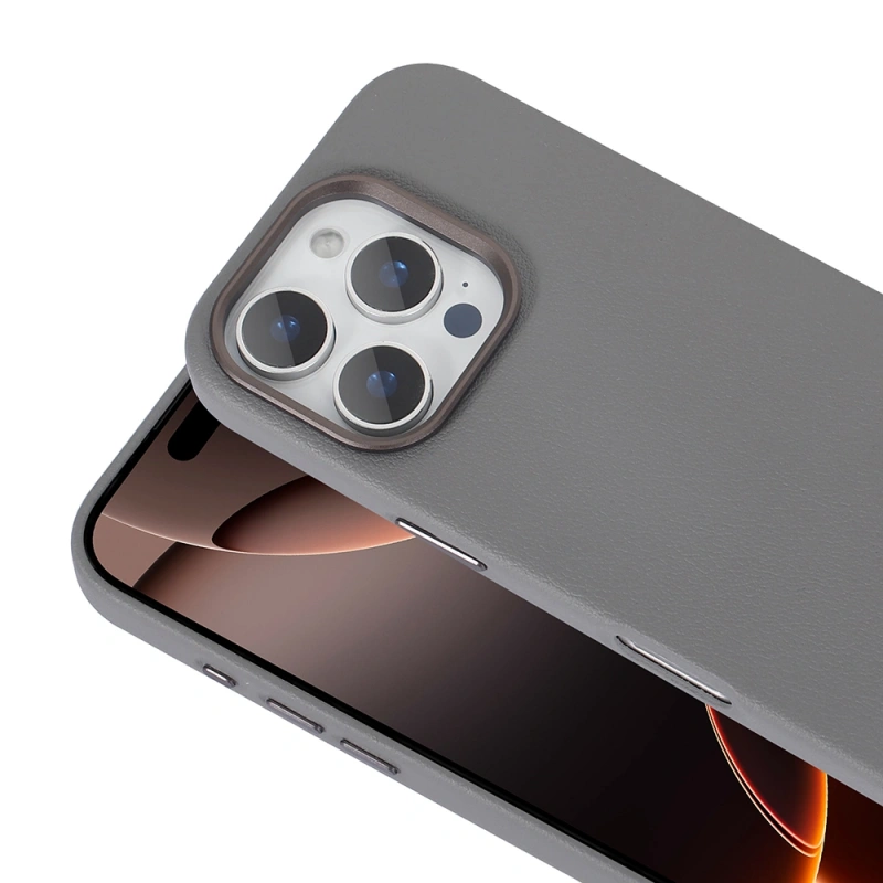 Apple iPhone 16 Pro Max Kılıf M-safe Şarj Özellikli PU Deri Zore Adora Kapak