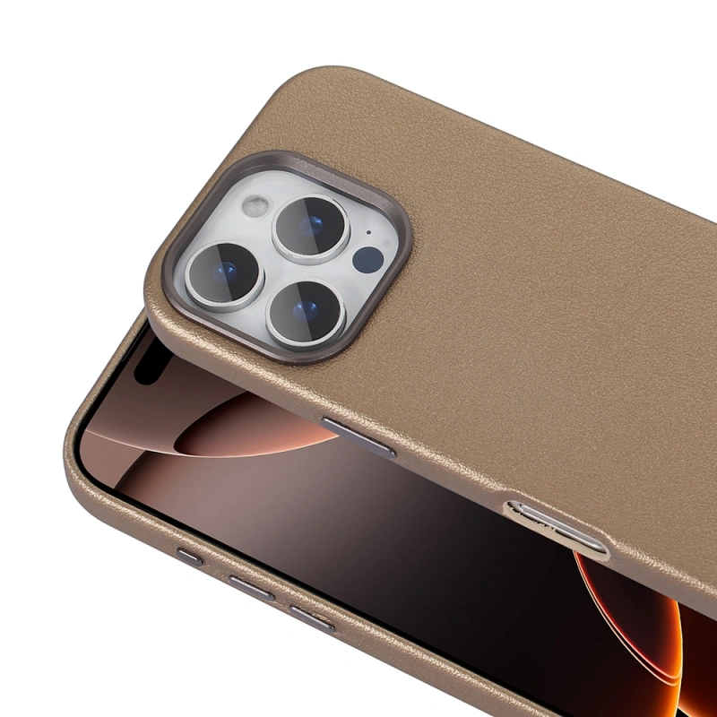 Apple iPhone 16 Pro Max Kılıf M-safe Şarj Özellikli PU Deri Zore Adora Kapak