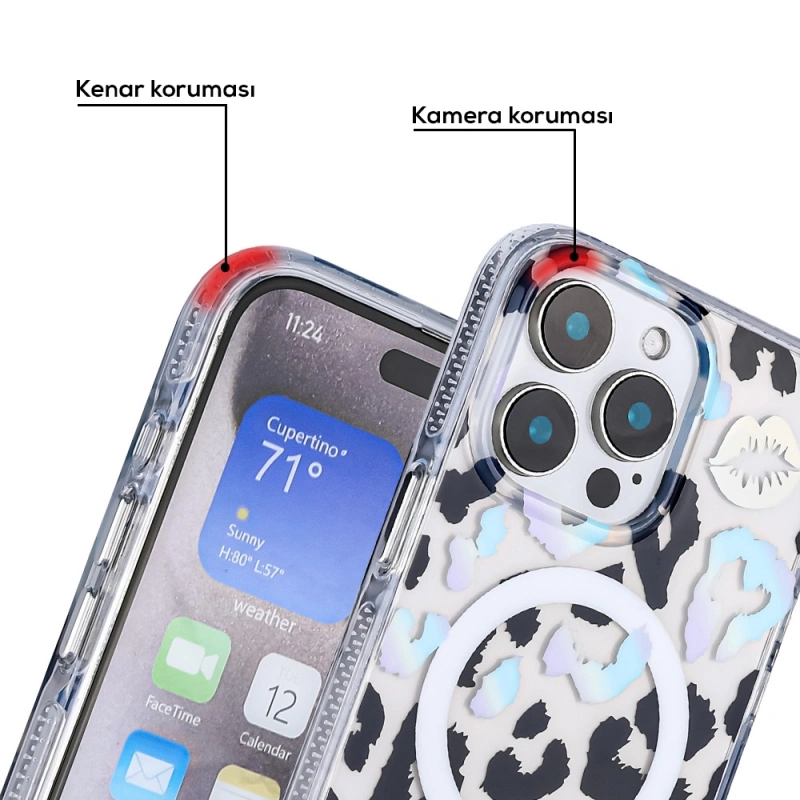 Apple iPhone 16 Pro Max Kılıf M-safe Şarj Özellikli Zore Jago Kapak