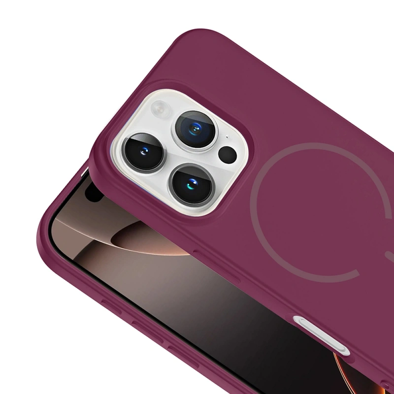 Apple iPhone 16 Pro Max Kılıf M-safe Şarj Özellikli Zore Meta Kapak