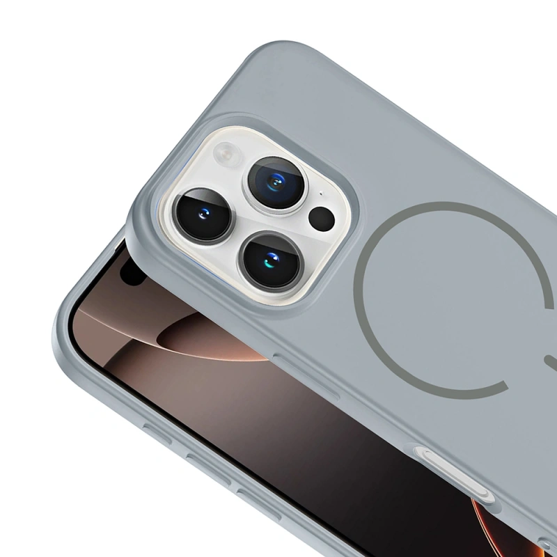 Apple iPhone 16 Pro Max Kılıf M-safe Şarj Özellikli Zore Meta Kapak