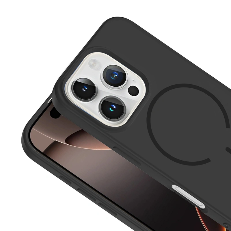 Apple iPhone 16 Pro Max Kılıf M-safe Şarj Özellikli Zore Meta Kapak