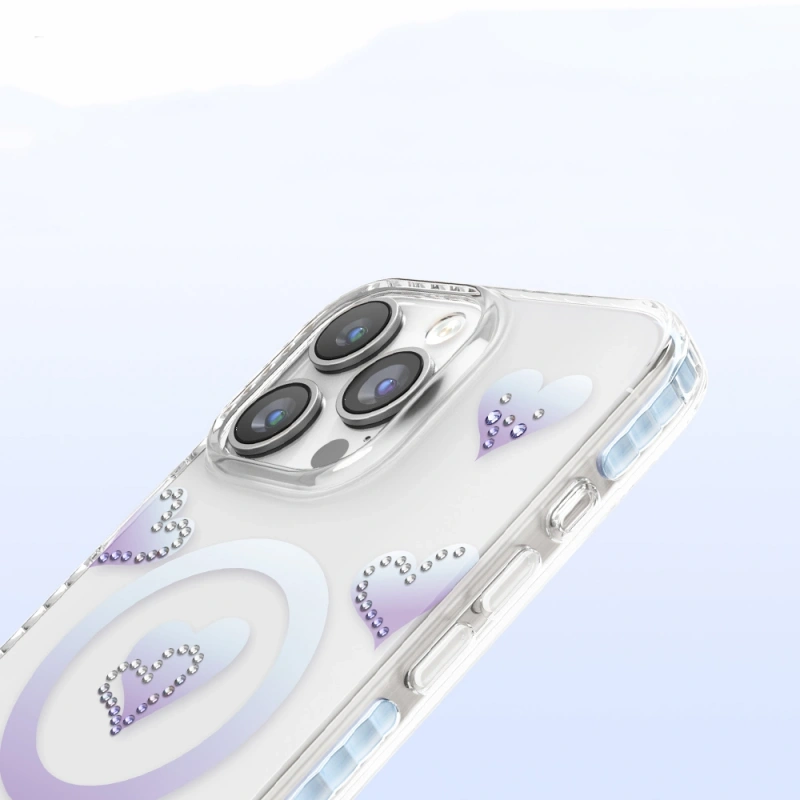 Apple iPhone 16 Pro Max Kılıf M-Safe Şarj Özellikli Zore Paris Elvo Sert PC Kapak