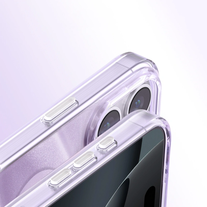 Apple iPhone 16 Pro Max Kılıf M-Safe Şarj Özellikli Orjinal Swarovski Taşlı Zore Paris Rovix Sert PC Kapak