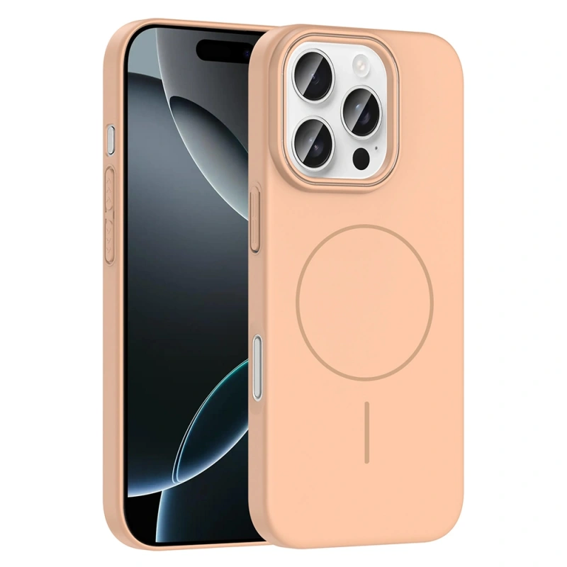 Apple iPhone 16 Pro Max Kılıf M-safe Şarj Özellikli Zore Ruby Sert Kapak