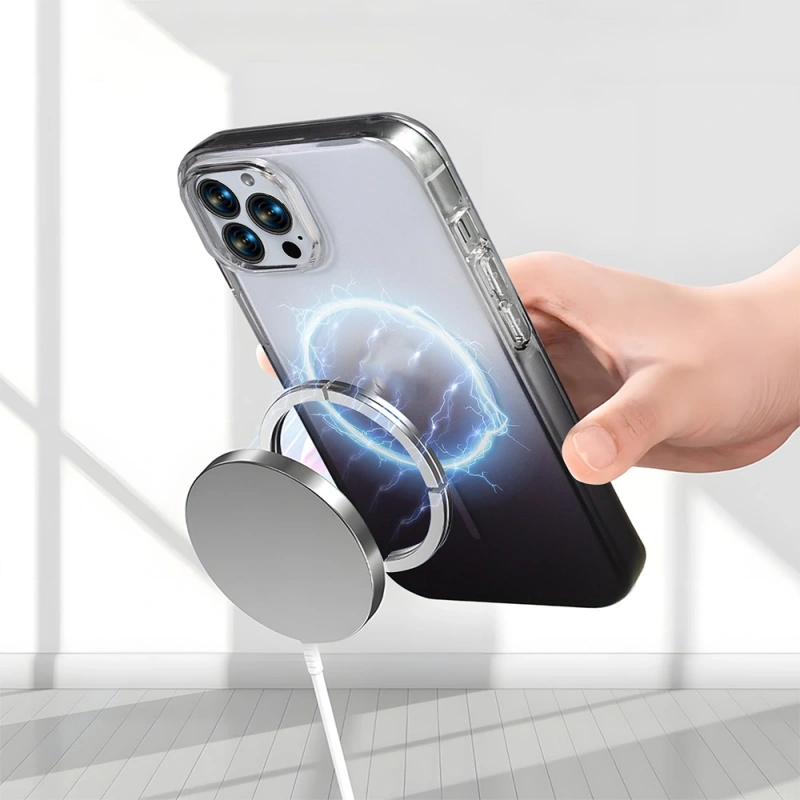 Apple iPhone 16 Pro Max Kılıf M-Safe Şarj Özellikli Zore Septik Silikon Kapak