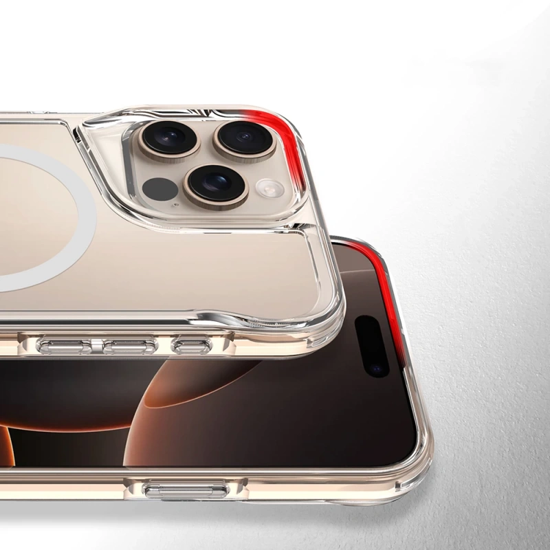 Apple iPhone 16 Pro Max Kılıf M-safe Şarj Özellikli Zore T-Max Standlı Kapak