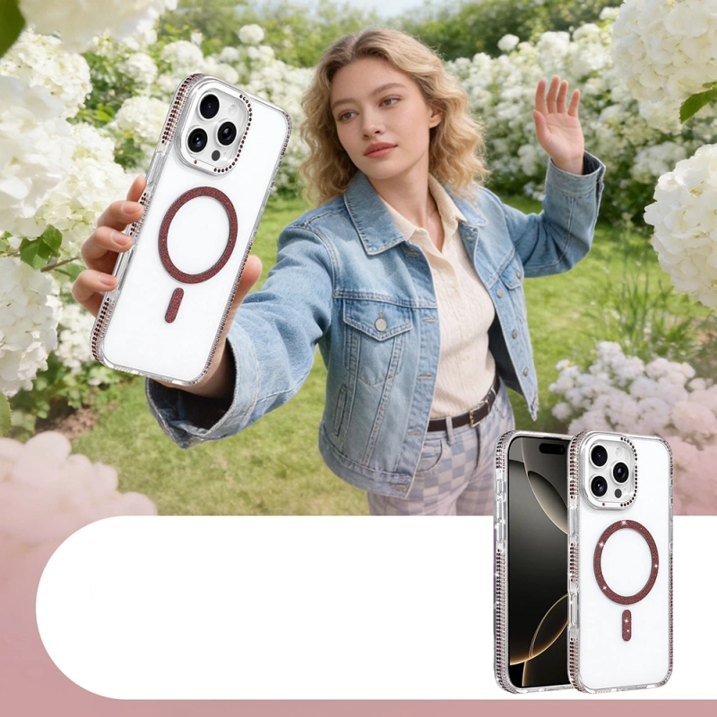 Apple iPhone 16 Pro Max Kılıf M-safe Şarj Özellikli Zore Tera Silikon Kapak