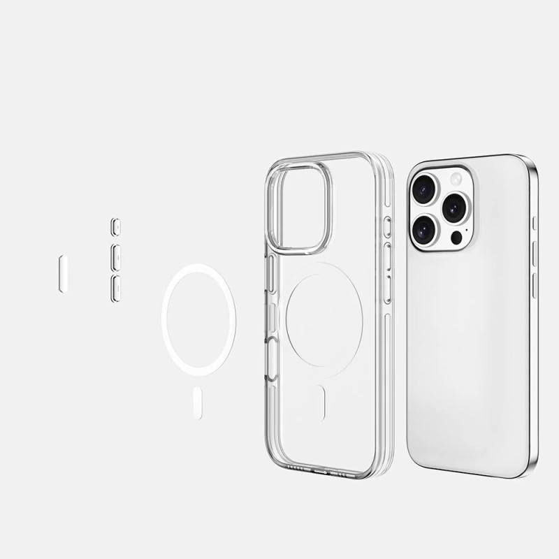 Apple iPhone 16 Pro Max Kılıf M-safe Şarj Özellikli Kamera Korumalı Zore Kripto Kapak