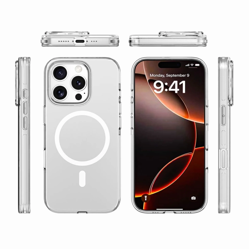Apple iPhone 16 Pro Max Kılıf M-safe Şarj Özellikli Kamera Korumalı Zore Kripto Kapak