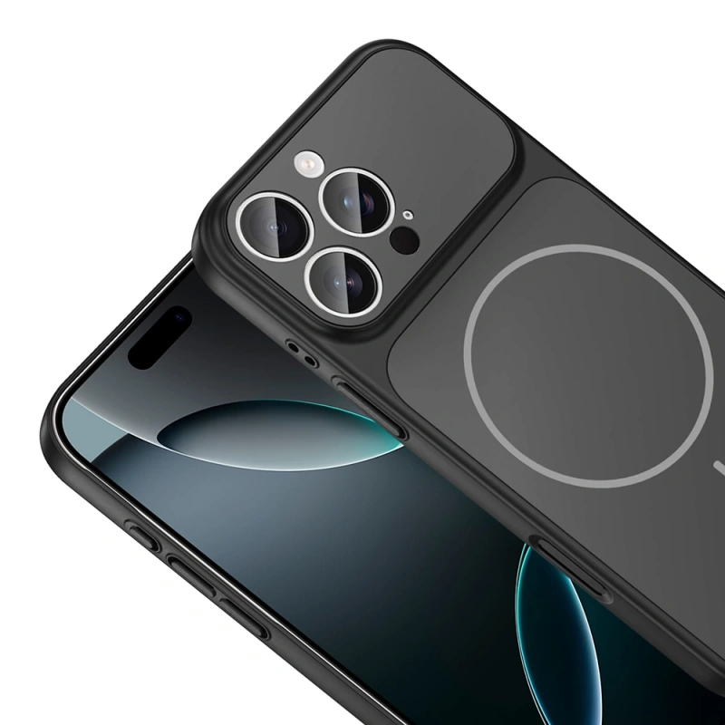 Apple iPhone 16 Pro Max Kılıf Zore M-Safe Şarj Özellikli Kamera Korumalı Formen Kapak