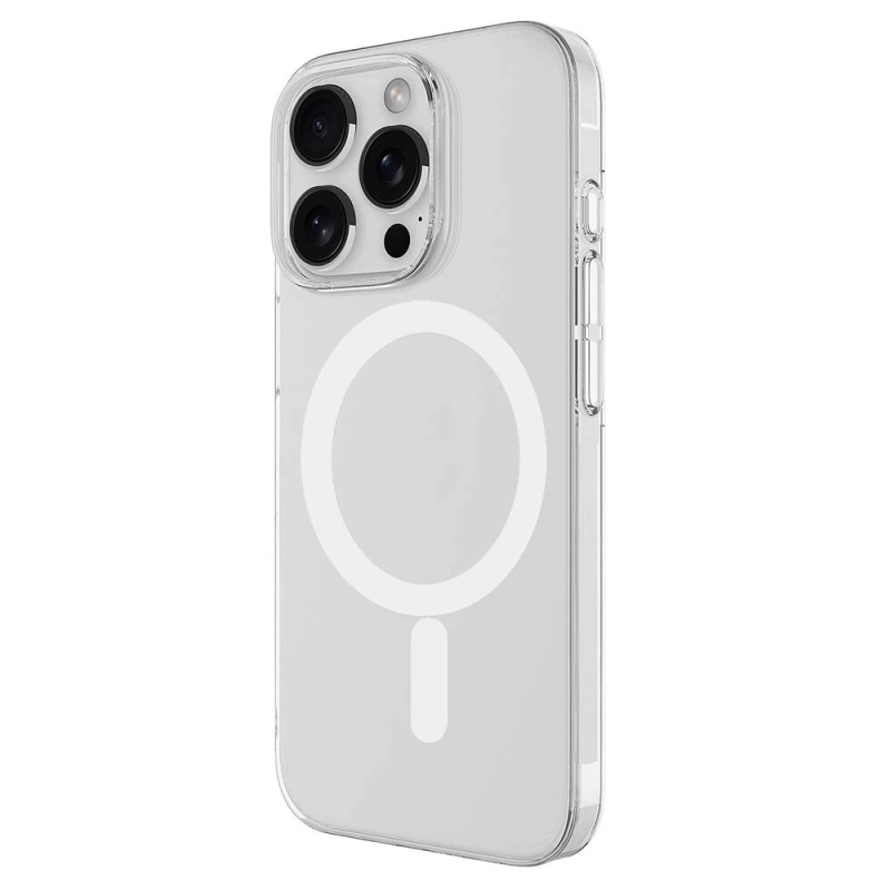 Apple iPhone 16 Pro Max Kılıf Zore M-safe Şarj Özellikli Şeffaf Tek Kamera Çerçeveli Porto Kapak