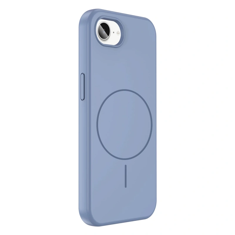 Apple iPhone 16E Kılıf M-safe Şarj Özellikli Sıvı Teknolojili Silinebilir Sert Zore Kivi Kapak