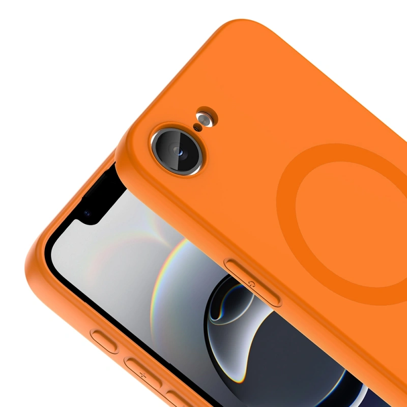 Apple iPhone 16E Kılıf M-Safe Şarj Özellikli Zore Aris Silikon Kapak