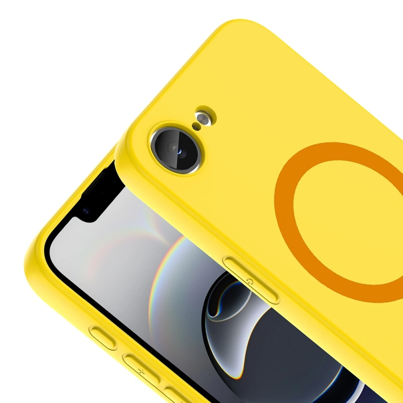 Apple iPhone 16E Kılıf M-Safe Şarj Özellikli Zore Aris Silikon Kapak