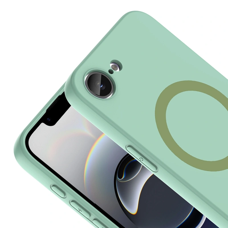 Apple iPhone 16E Kılıf M-Safe Şarj Özellikli Zore Aris Silikon Kapak