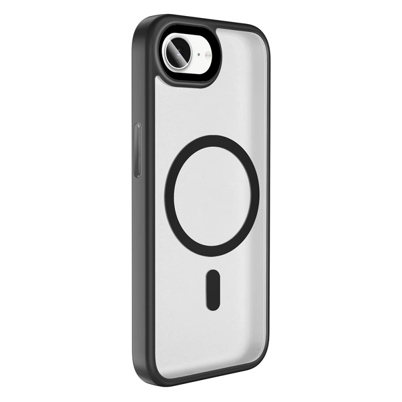 Apple iPhone 16E Kılıf Mat Arka Yüzey Wireless Şarj Özellikli Zore Flet M-safe Kapak