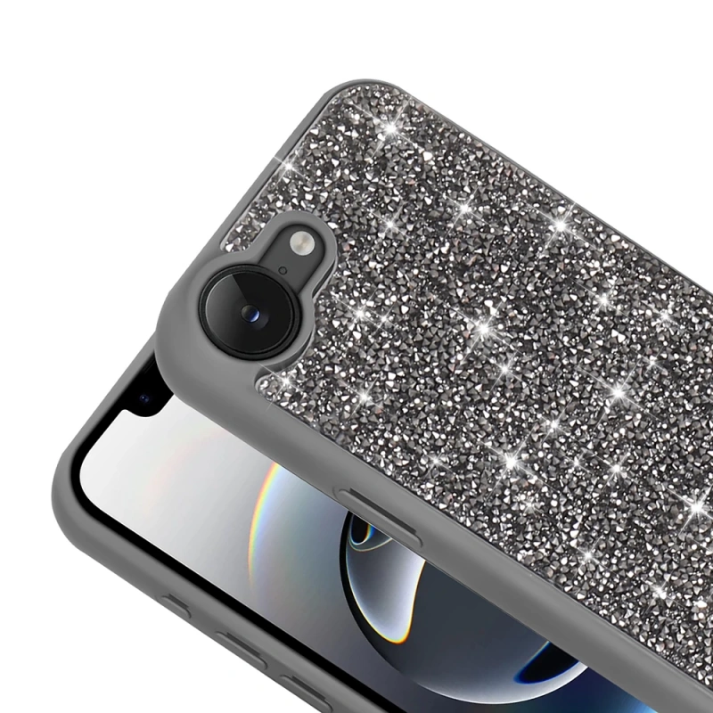 Apple iPhone 16E Kılıf Parlak Taşlı Tasarım Zore Pırlanta Kapak