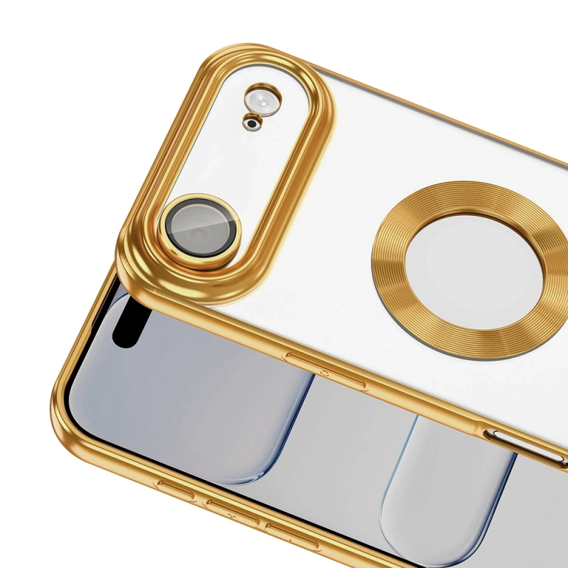 Apple iPhone 17 Air Kılıf Kamera Korumalı Logo Gösteren Zore Omega Kapak