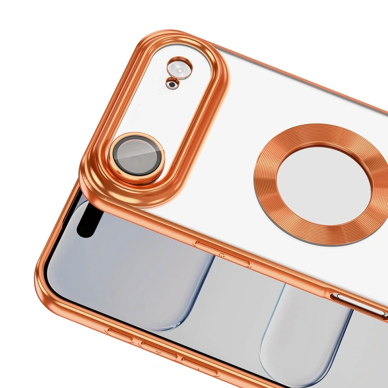 Apple iPhone 17 Air Kılıf Kamera Korumalı Logo Gösteren Zore Omega Kapak