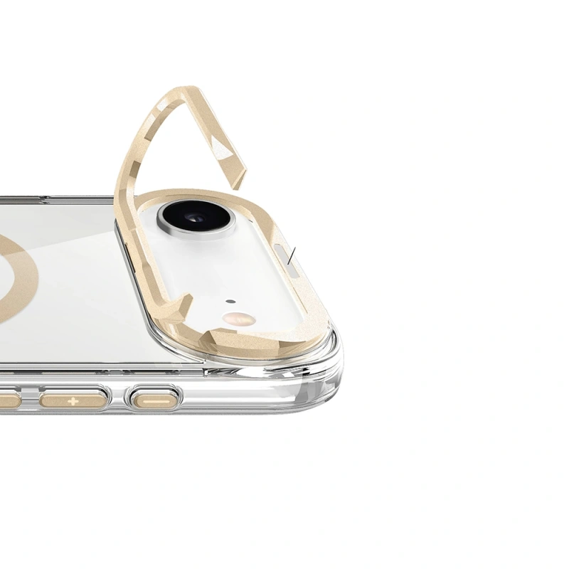 Apple iPhone 17 Air Kılıf M-safe Şarj Özellikli Airbagli Kamera Standlı Zore Azor Kapak