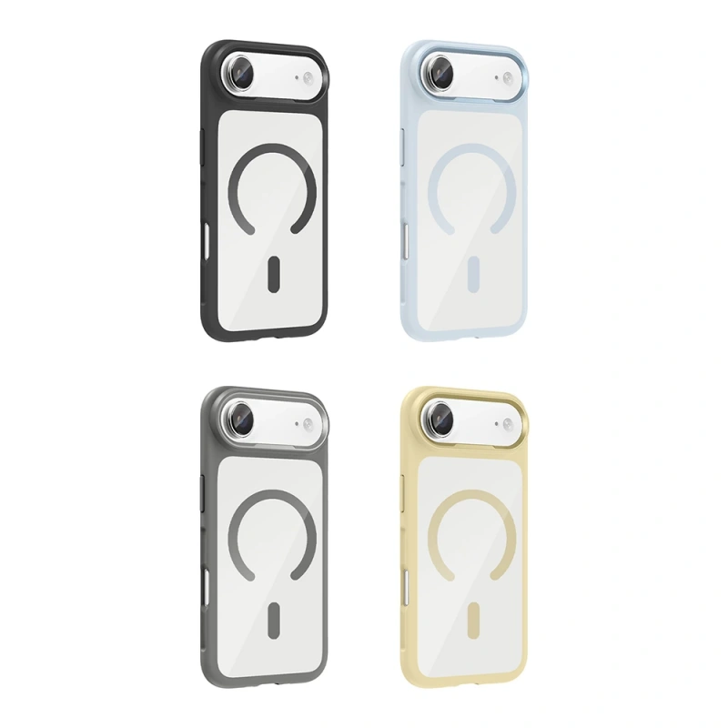 Apple iPhone 17 Air Kılıf M-Safe Şarj Özellikli Metal Kamera Çerçeveli Zore Tiko Kapak