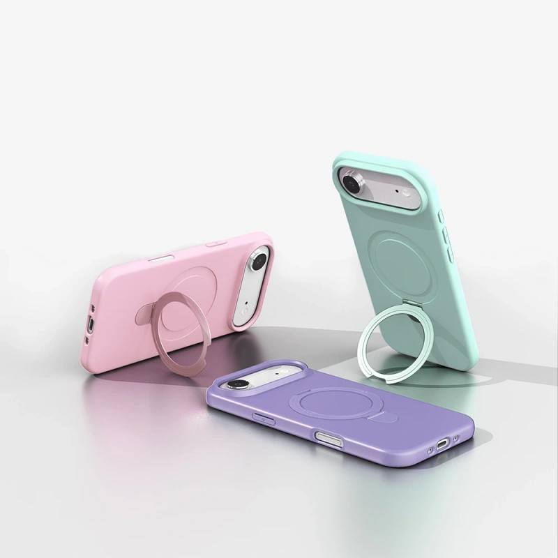 Apple iPhone 17 Air Kılıf M-safe Şarj Özellikli Standlı Zore Samara Kapak