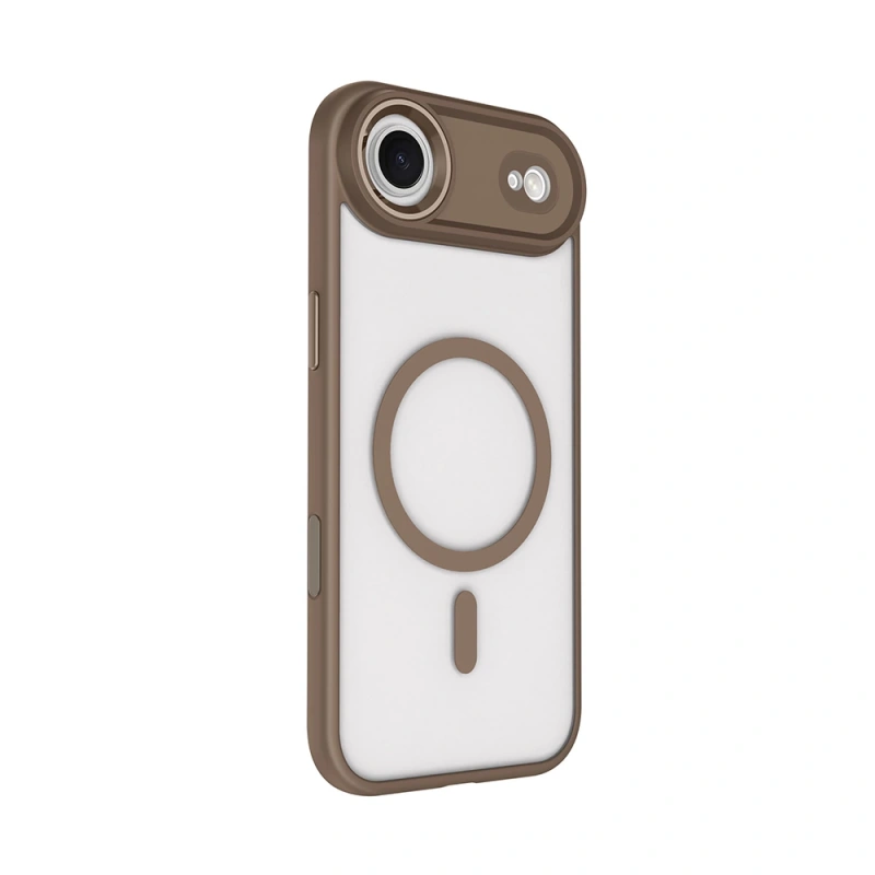 Apple iPhone 17 Air Kılıf Wireless Şarj Özellikli Zore Krom M-safe Silikon Kapak