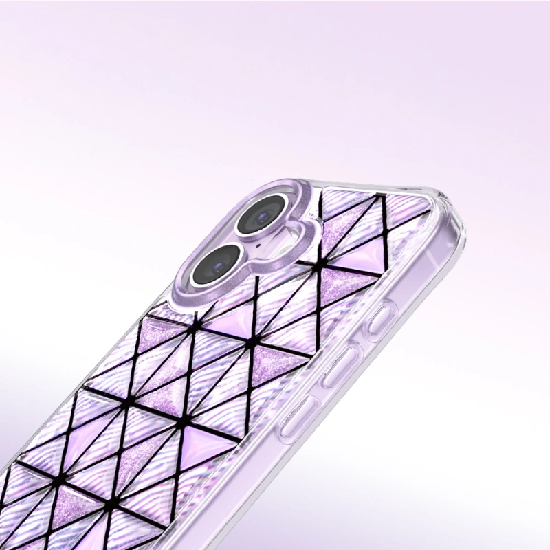 Apple iPhone 17 Kılıf 3D Buz Blok Desenli Zore Paris Kairo TPU Kapak