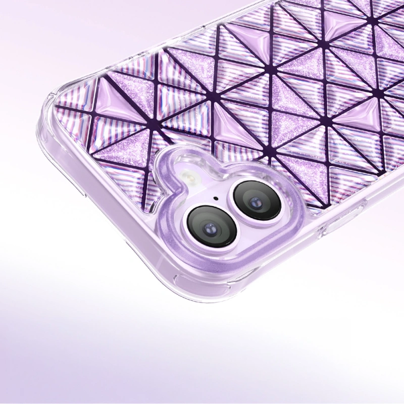 Apple iPhone 17 Kılıf 3D Buz Blok Desenli Zore Paris Kairo TPU Kapak