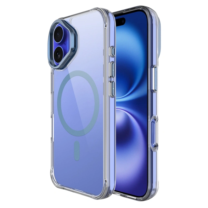 Apple iPhone 17 Kılıf M-safe Şarj Özellikli Airbagli Kamera Standlı Zore Azor Kapak