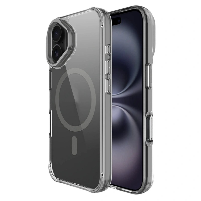 Apple iPhone 17 Kılıf M-safe Şarj Özellikli Airbagli Kamera Standlı Zore Azor Kapak