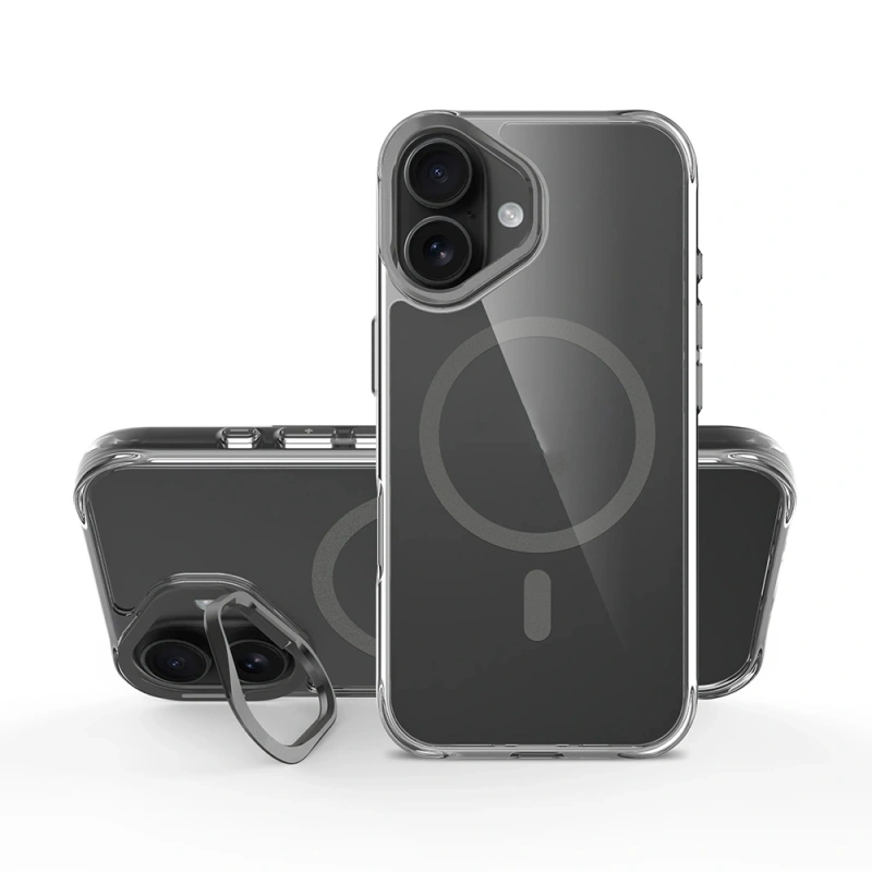 Apple iPhone 17 Kılıf M-safe Şarj Özellikli Airbagli Kamera Standlı Zore Azor Kapak