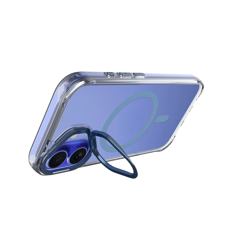 Apple iPhone 17 Kılıf M-safe Şarj Özellikli Airbagli Kamera Standlı Zore Azor Kapak