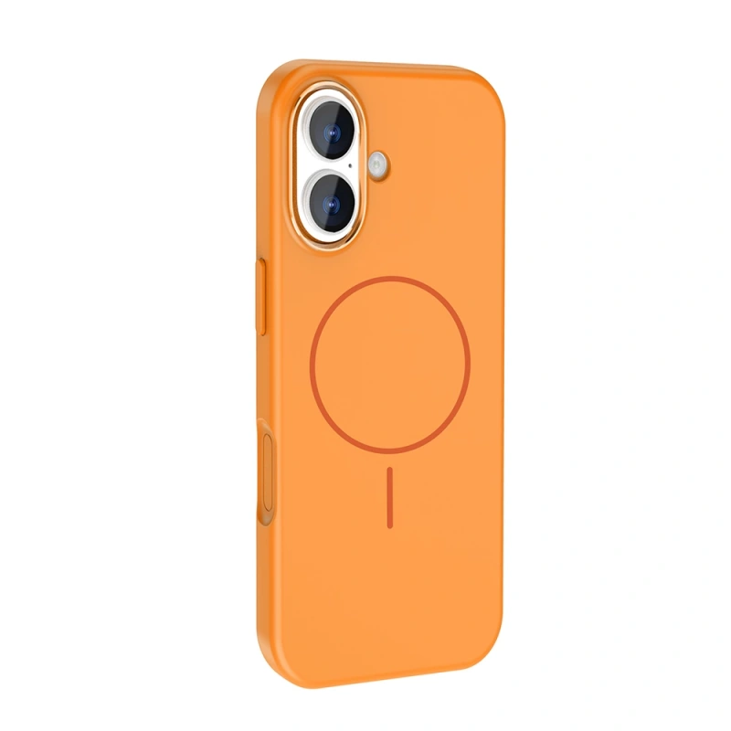 Apple iPhone 17 Kılıf M-Safe Şarj Özellikli Metal Kamera Çerçeveli Zore Edi Silikon Kapak