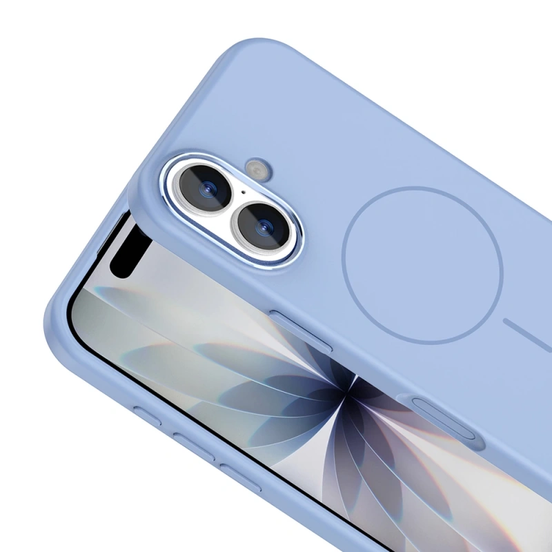 Apple iPhone 17 Kılıf M-Safe Şarj Özellikli Metal Kamera Çerçeveli Zore Edi Silikon Kapak