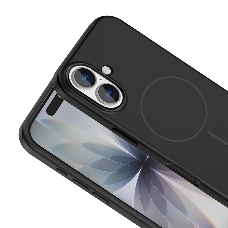 Apple iPhone 17 Kılıf M-Safe Şarj Özellikli Metal Kamera Çerçeveli Zore Edi Silikon Kapak